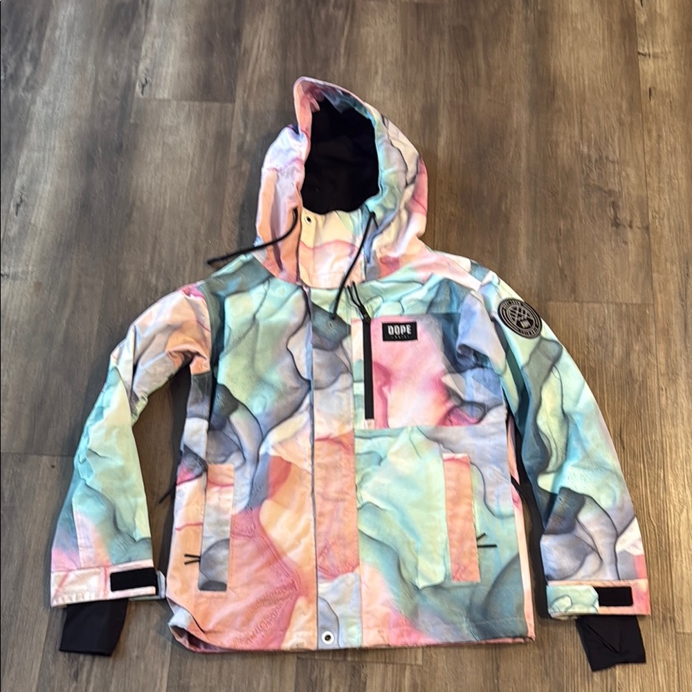 Dope Multicolor Hooded Ski Snowboard Coat